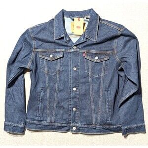Levi Strauss Blue Denim Mens XL NWT Red Tag Button Front Casual Trucker Jacket